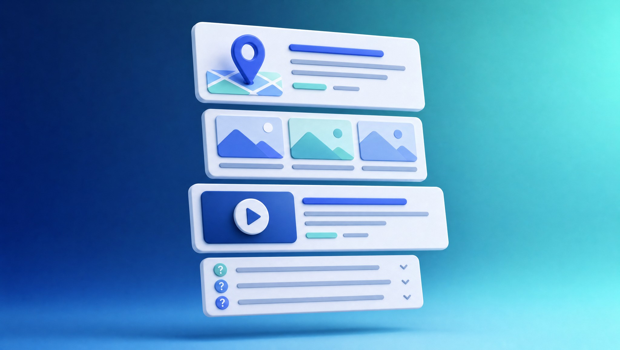 Différents formats de résultats affichés par Google